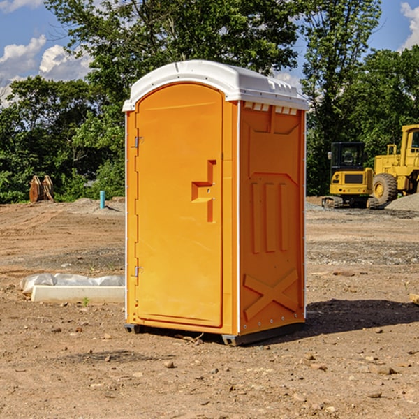 how often are the porta potties cleaned and serviced during a rental period in Elmaton